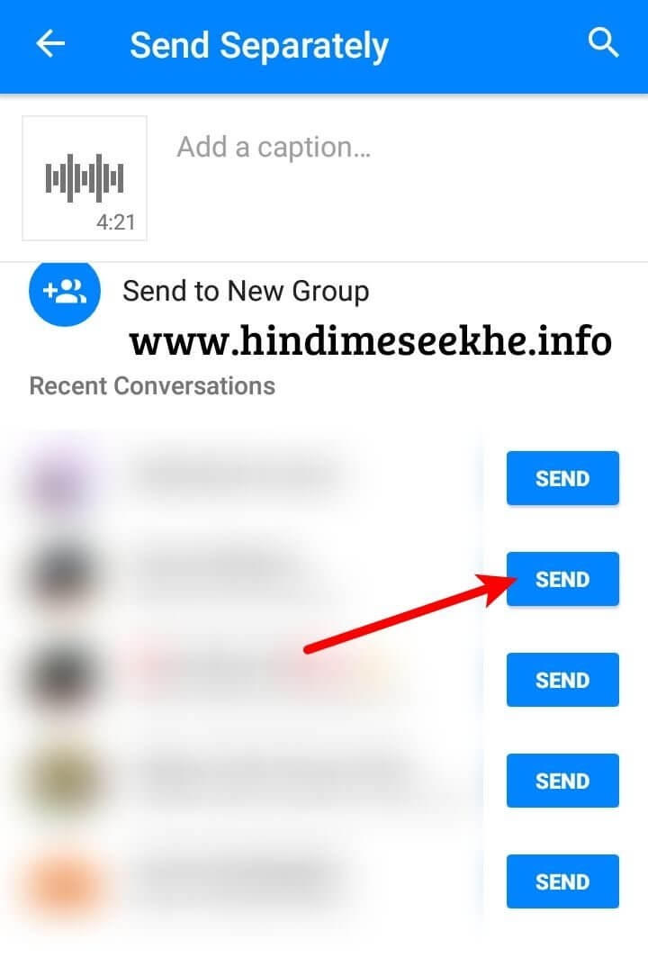 how to send mp3 in messenger