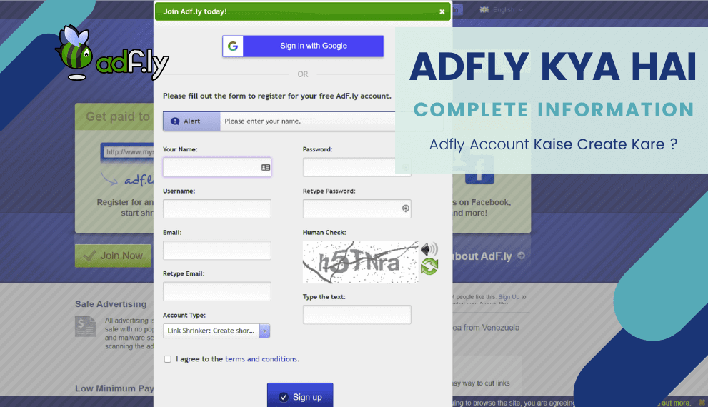 AdFly Kya Hai? Or Adfly Account Create Kaise Kare